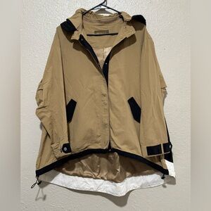Risley Women’s L/XL Lightweight Jacket Removable Hood Hi/Low Streetwear Gorpcore
